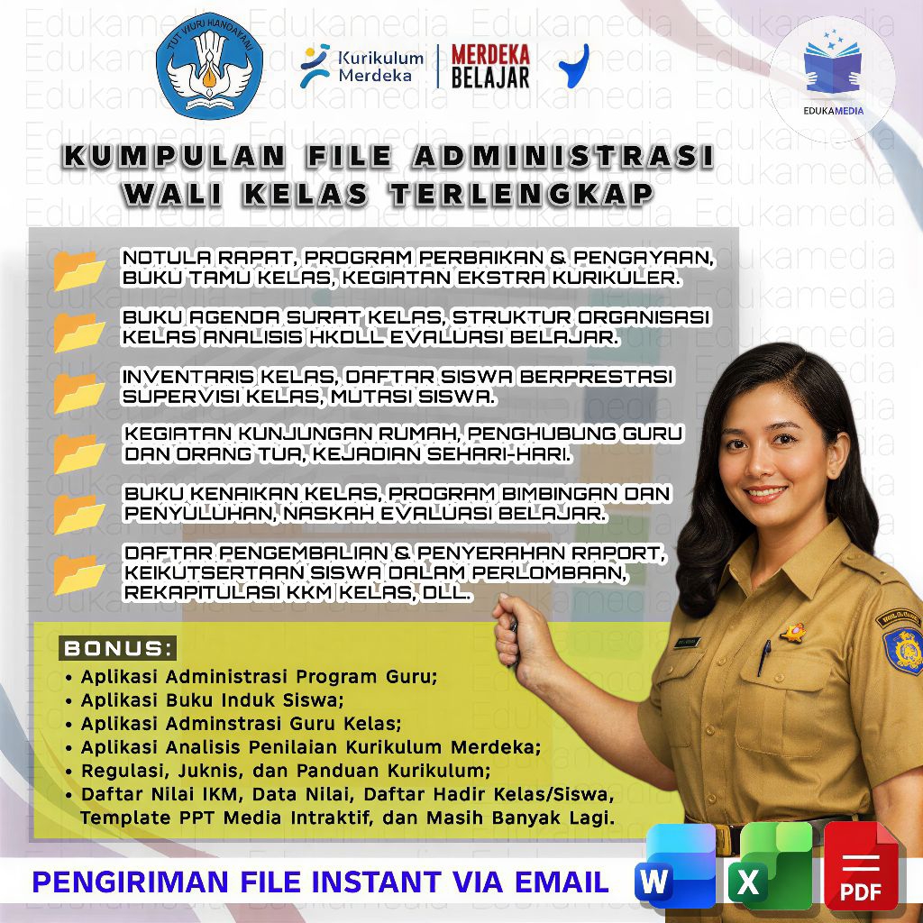 Kumpulan Administrasi Guru Wali Kelas Terlengkap