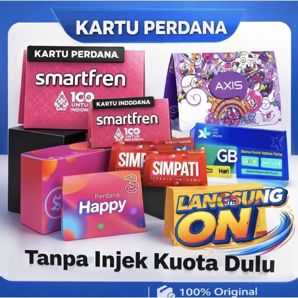 Kartu Perdana Trii Axis DLL - Sp Pakai Tanpa injek Kuota
