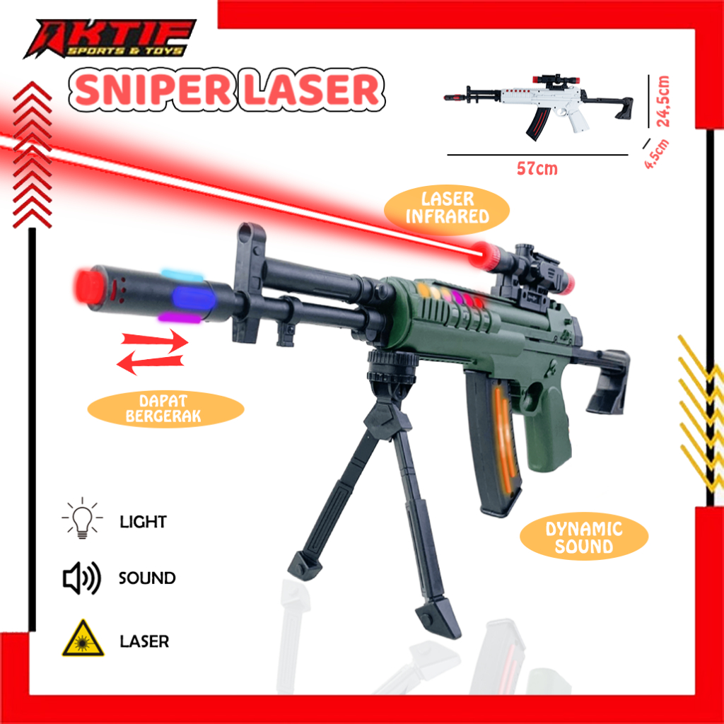 Mainan Sniper Pro Laser / Mainan Anak Sniper Pro Laser AR619