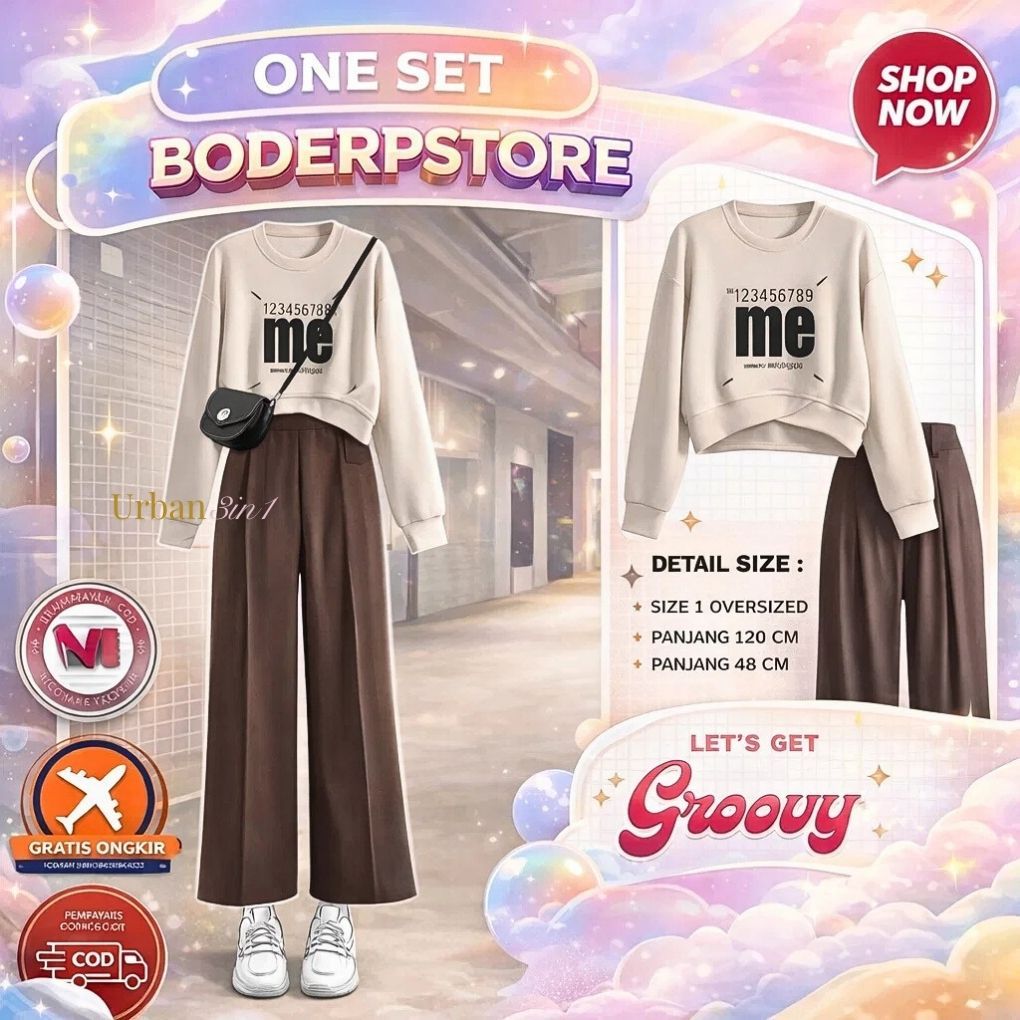 Baju OneSet Wanita Korean Style (Sweater Crop Celana Kulot Knit Hijab Pashmina) Hijab OOTD