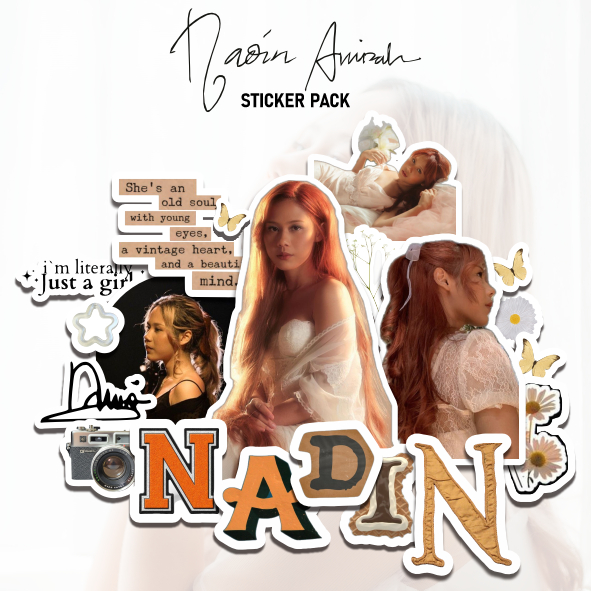 20pcs Stiker NADIN AMIZAH Pack | Stiker Anti Air Anti Luntur | Stiker HP Stiker Laptop | Vinyl Lamin