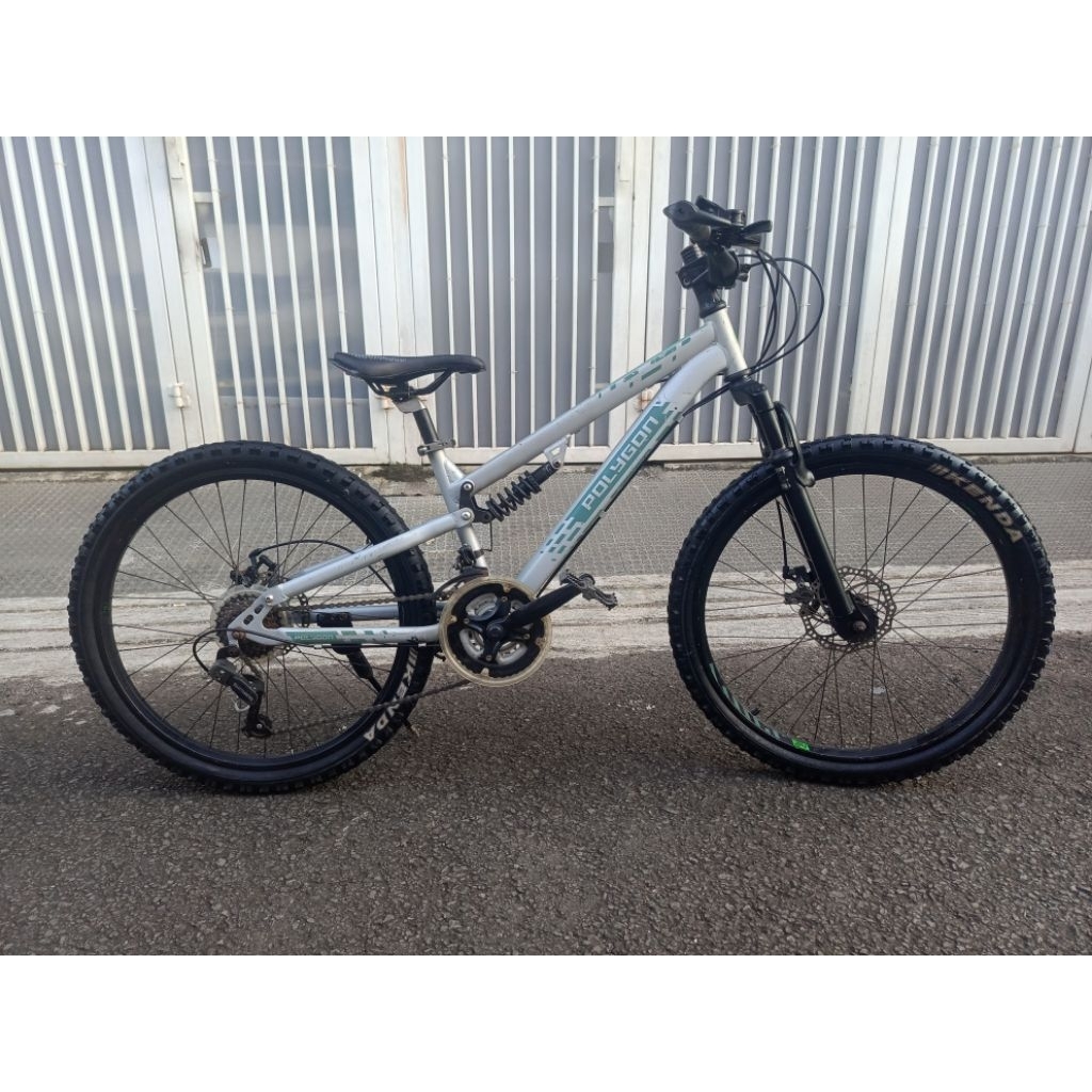 Sepeda MTB Polygon Rapid 24inch, Full suspension, mantab