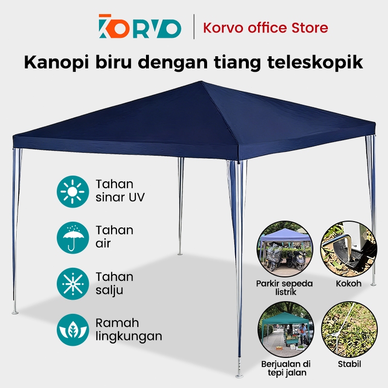 KORVO Tenda Lipat 3x3/Tenda Jualan Pameran/bazar murah/tenda cafe 2×2/tenda cafe model piramdi