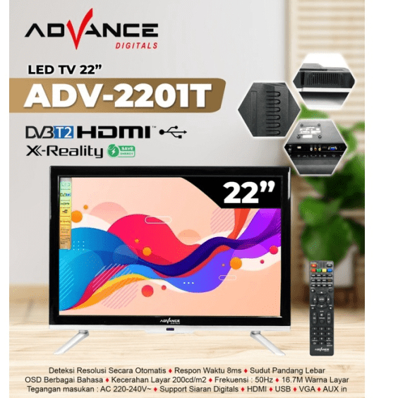 LED TV DIGITAL ADVANCE 2201T TV ADVANCE 22 INCH/ TV DIGITAL ADVANCE GARANSI