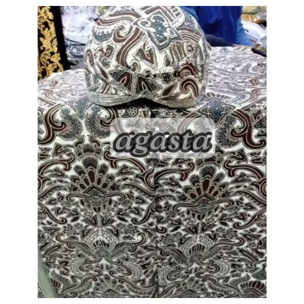 JARIK PRADA SEPASANG MOTIF PISANG BALI SILVER+BLANGKON