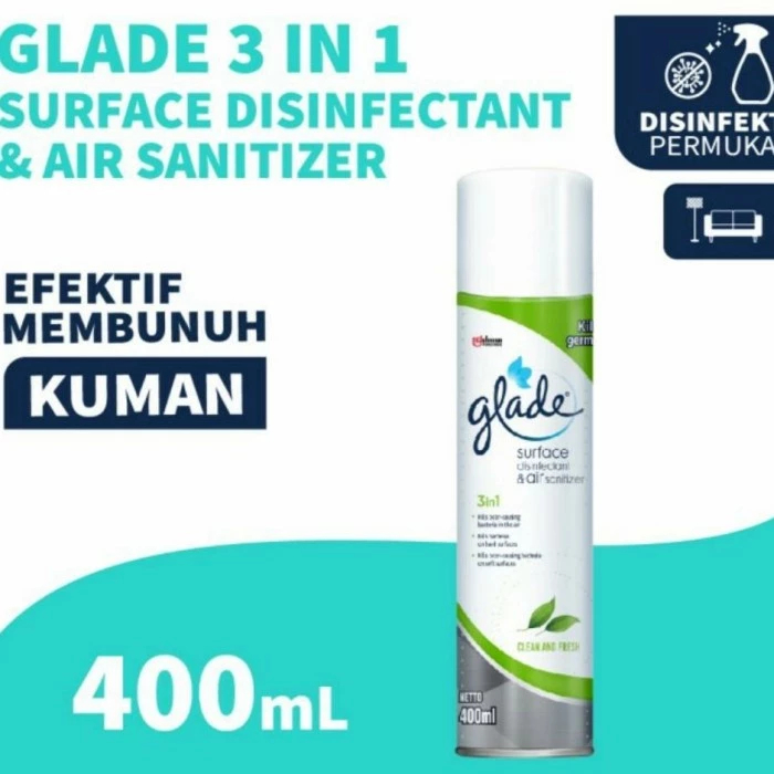 VHP - Glade 3 in 1 Surface Disinfektan & Air Sanitizer 400ml / Disinfectant Spray