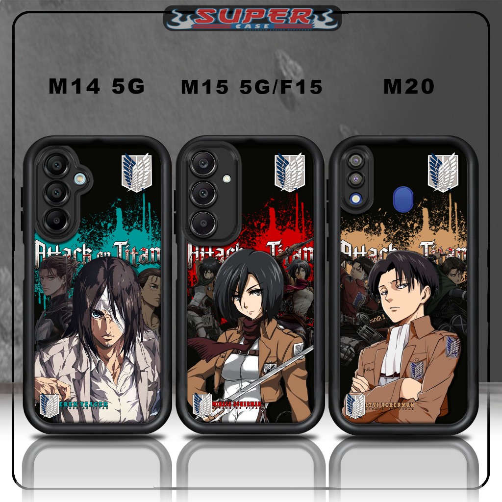 Case Hp SoftCase Hp For Black Glass Premium SAMSUNG M14 5G M15 5G F15 M20 Design AOT