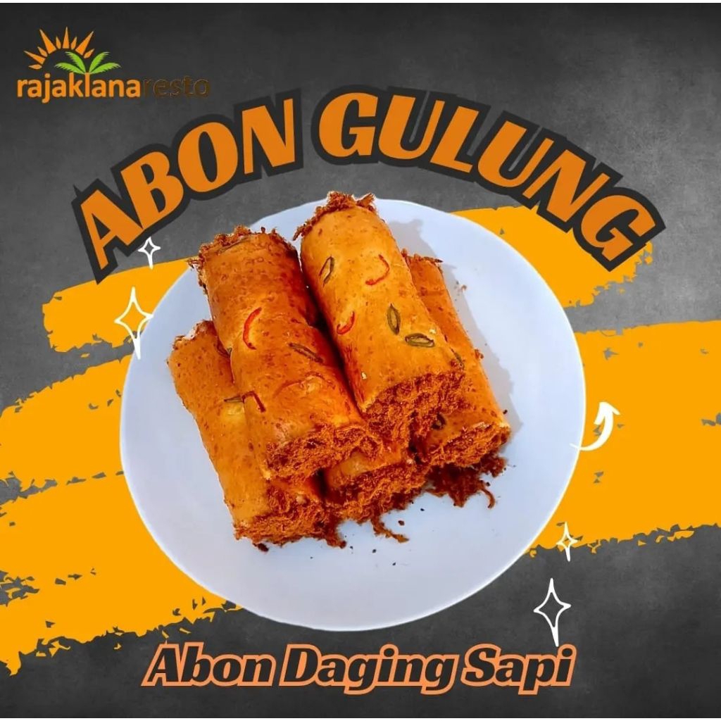 ABON GULUNG RAJAKLANA ISI 8 MAKANAN CEMILAN ROTI OLEH-OLEH JOGJA