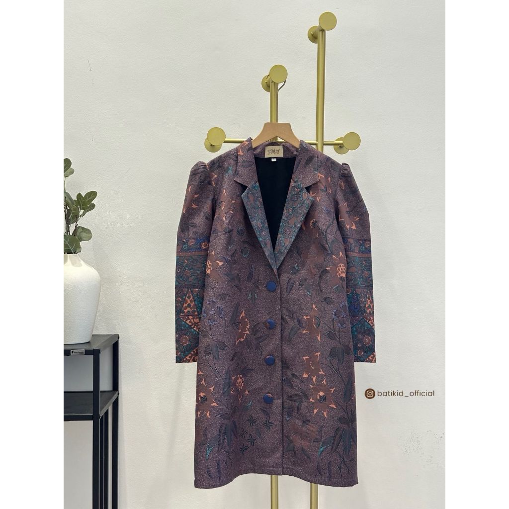 Batikid Official - Maheswari Long Batik Blazer - Blazer Wanita Batik Premium