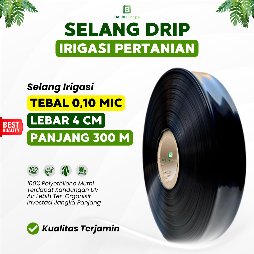 Selang Drip 10 Micron 300 Meter - Pipa 3/4 inch