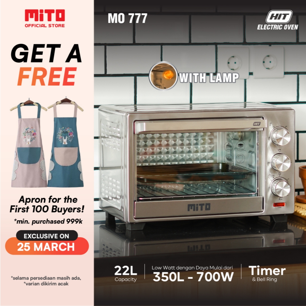 MITO Oven Listrik Hit MO777 22L Pemanggang Kue