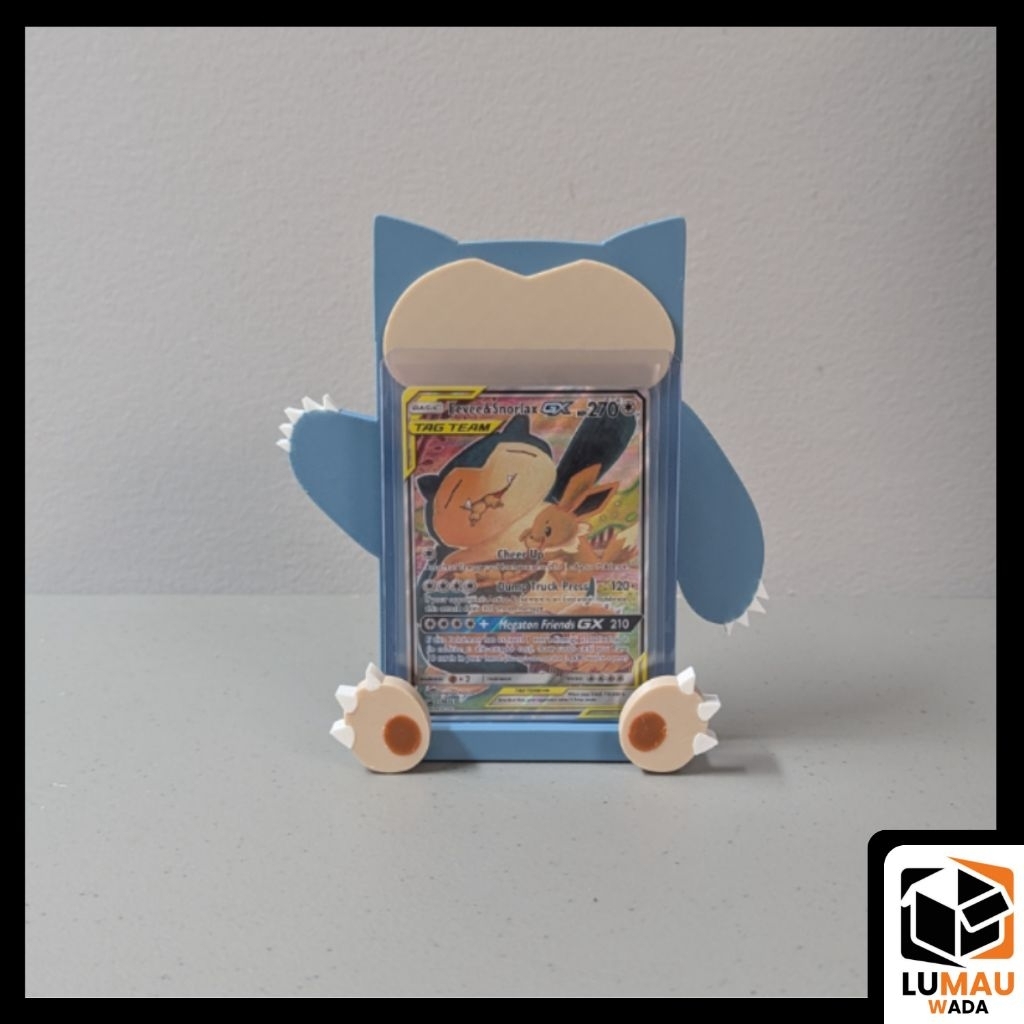 Display Stand Trading Card Kartu Pokemon Snorlax – Frame Kartu Koleksi Lucu & Aesthetic