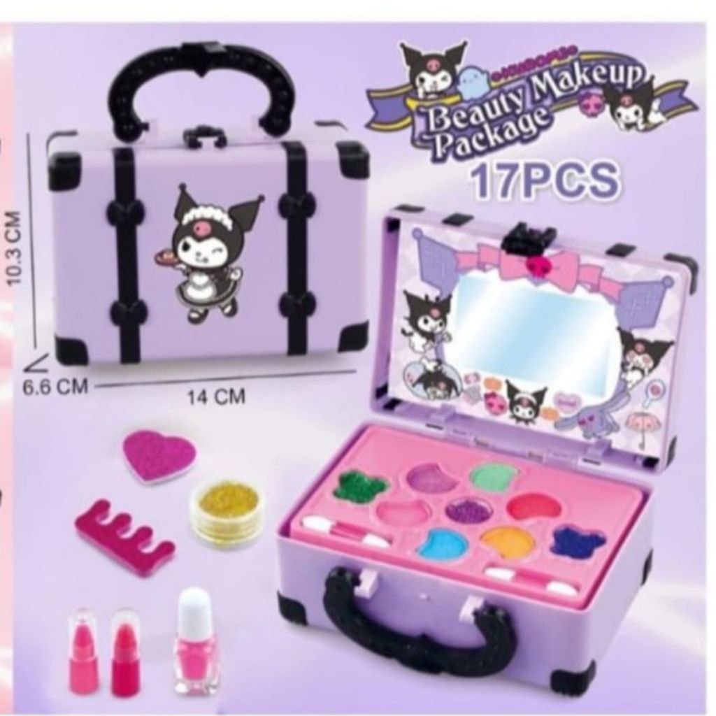 BEAUTY MAKE UP BOX Kecil Mainan Koper Kosmetik Kotak Rias