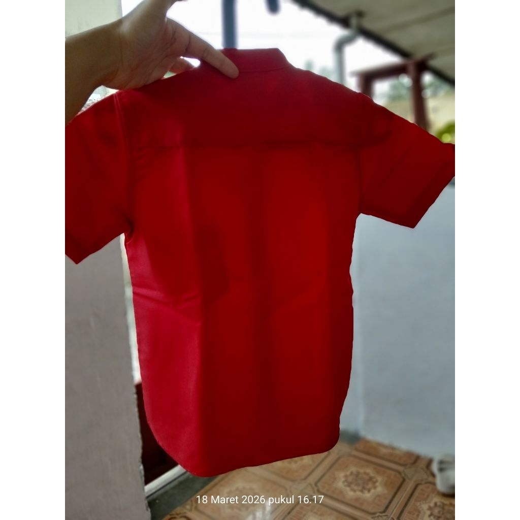 kemeja merah anak laki-laki prelove