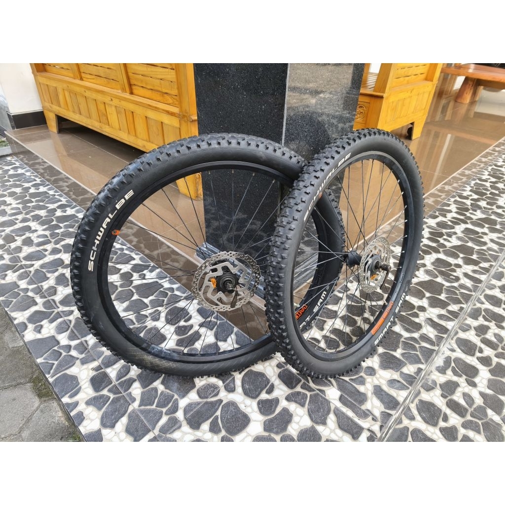 Wheelset Xtrada 27.5 QR Ban Schwalbe Smart Sam Fullset