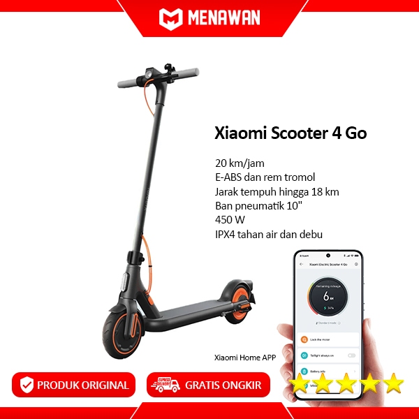 Xiaomi Electric Scooter 4 Skuter Listrik Lipat Otoped Elektrik Premium Anak Dewasa 20km Rem ABS Orig