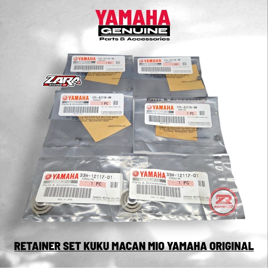 RETAINER SET KUKU MACAN MIO ORIGINAL TOPI KLEP MIO KANCINGAN KLEP MIO YAMAHA ORIGINAL