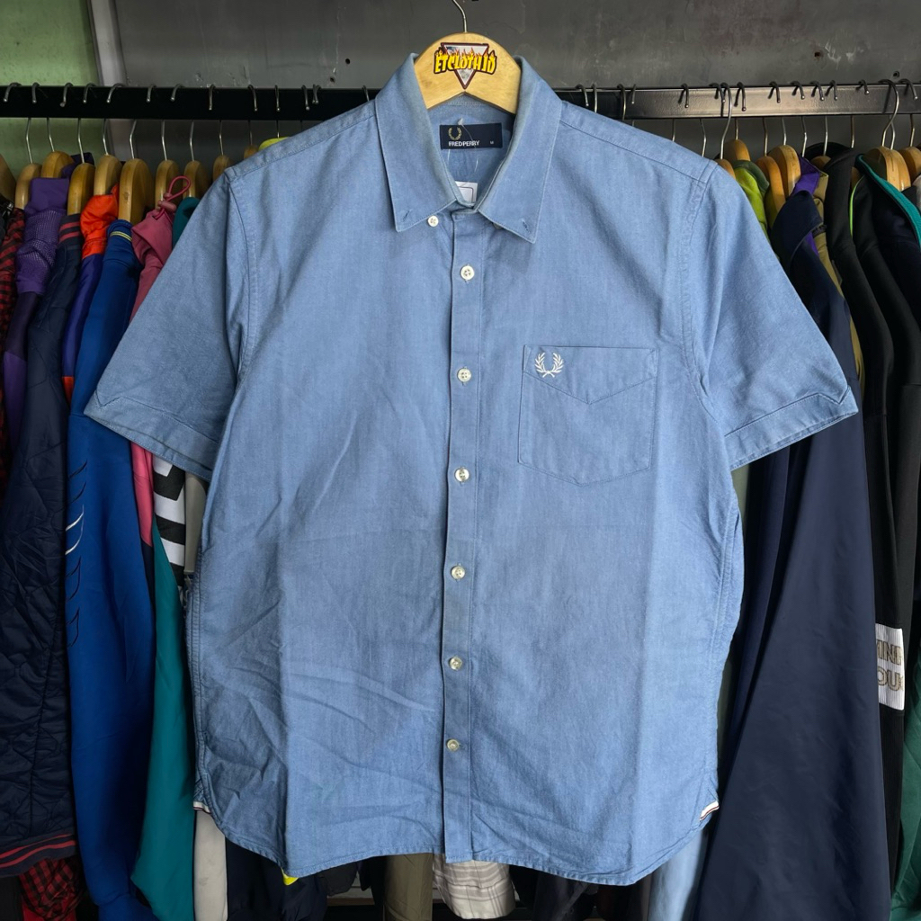 Kemeja Fredperry blue short