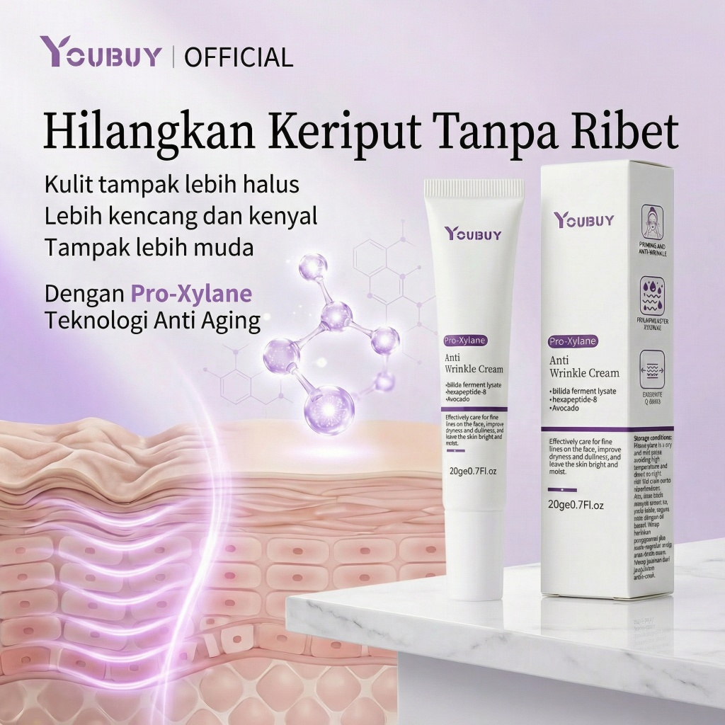 YOUBUY Pro-Xylane Anti Wrinkle Cream Wajah Mengencangkan Kulit Anti Aging Mengurangi Kerutan Garis H