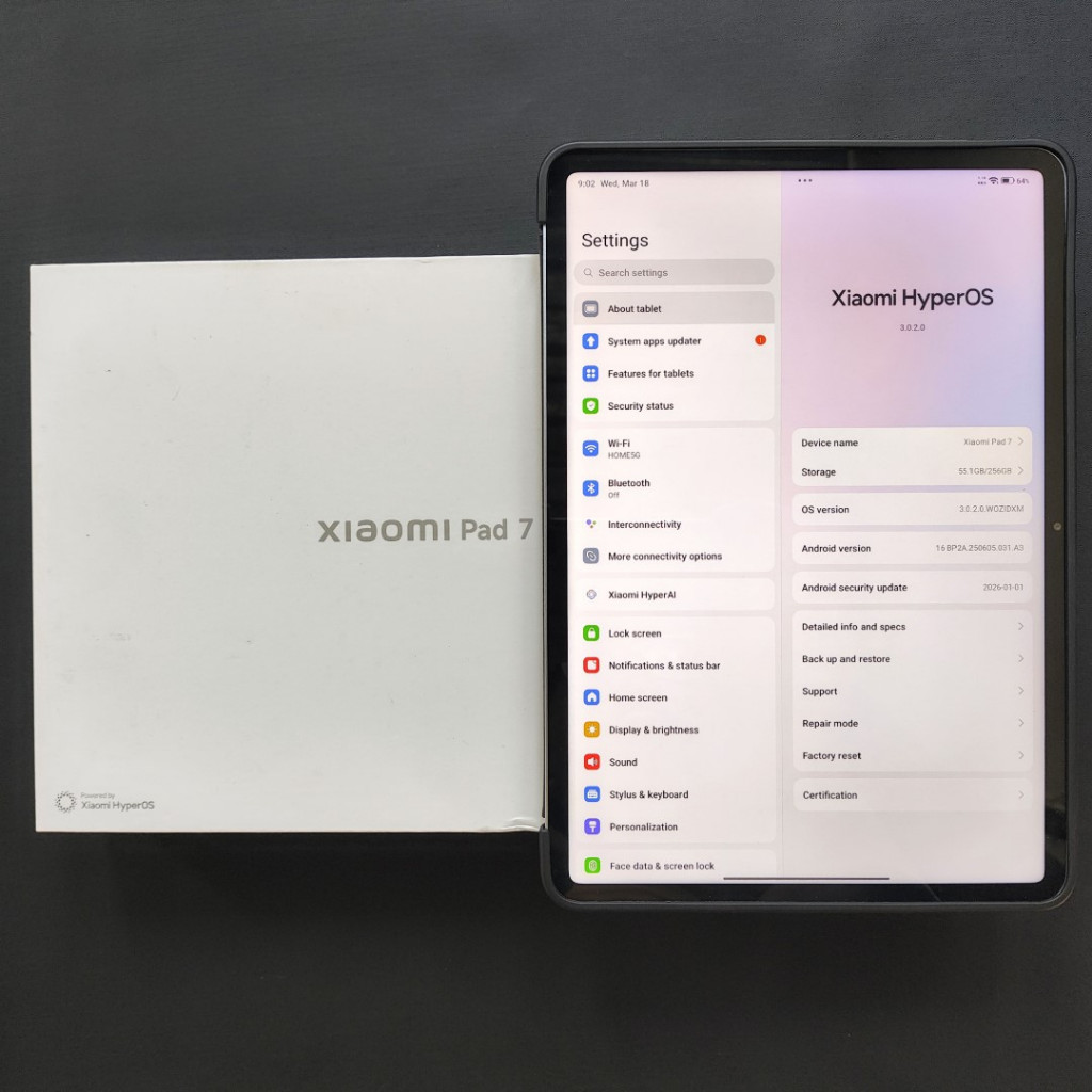 Xiaomi Pad 7 Blue 8/256 Tablet Android Second/Preloved