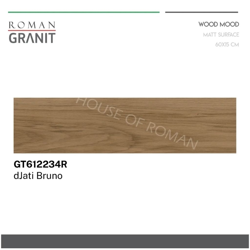 Roman Granit djati Bruno 60x15/Roman Granit Motif Kayu/Lantai Kayu/Keramik Kayu/Keramik Motif Kayu/L