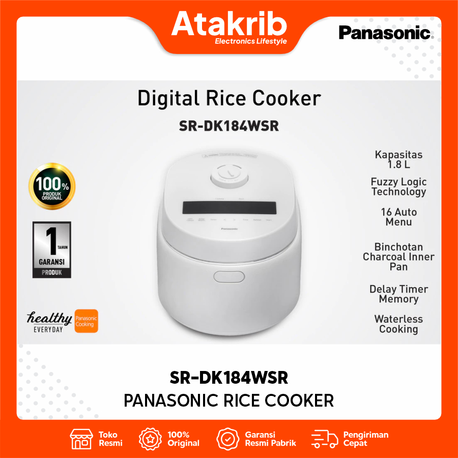 PANASONIC RICE COOKER SR-DK184WSR Digital 1.8 L