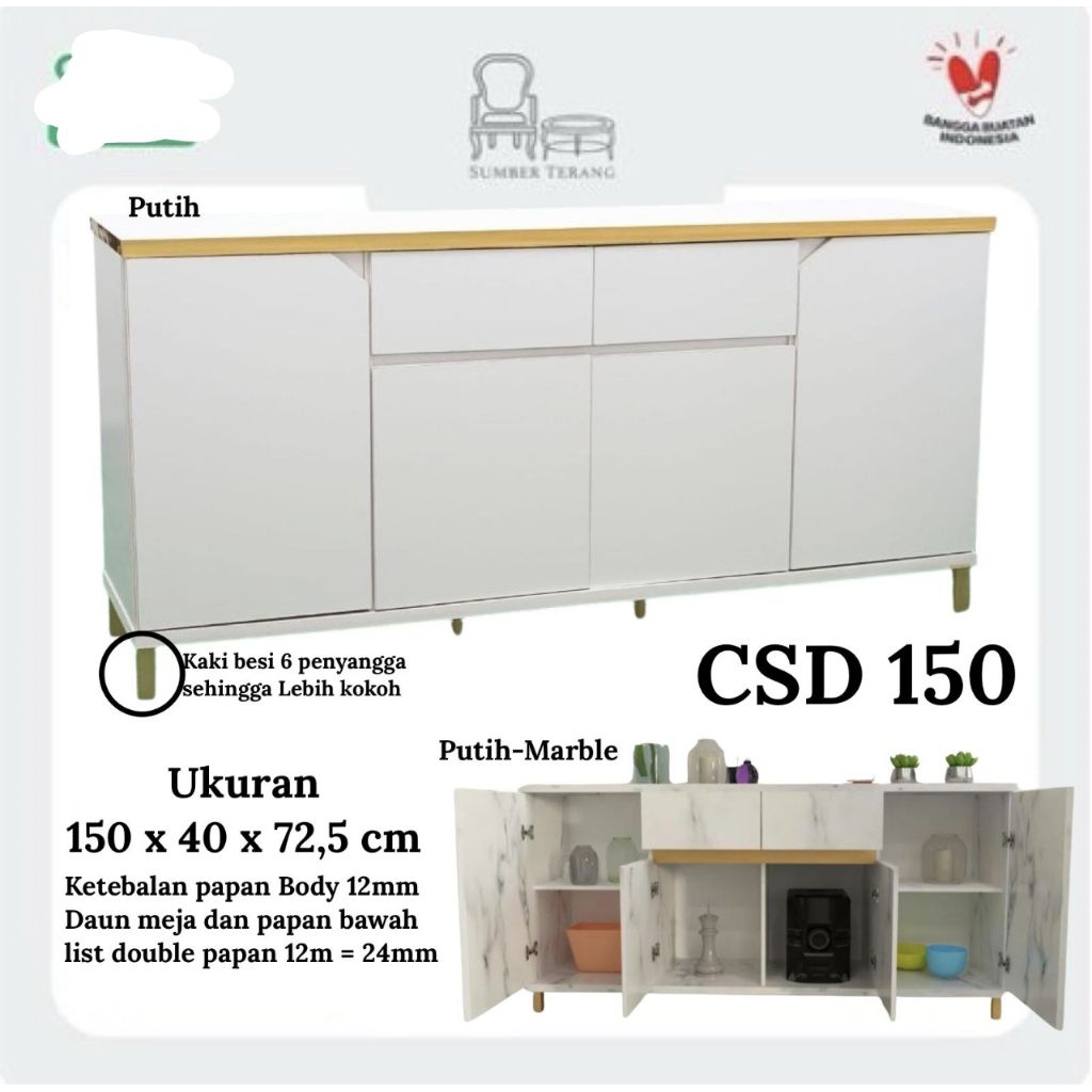 LEMARI TV / LEMARI LACI SERBAGUNA CSD 150 UK 150 X 40 X 72.5 CM