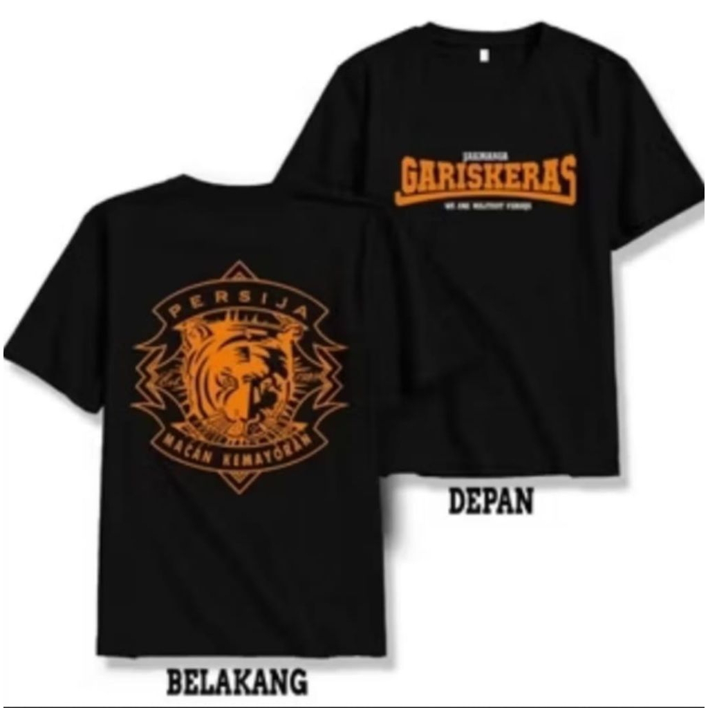 Kaos Distro Persija Garis Keras T-shirt Unisex Pria Wanita
