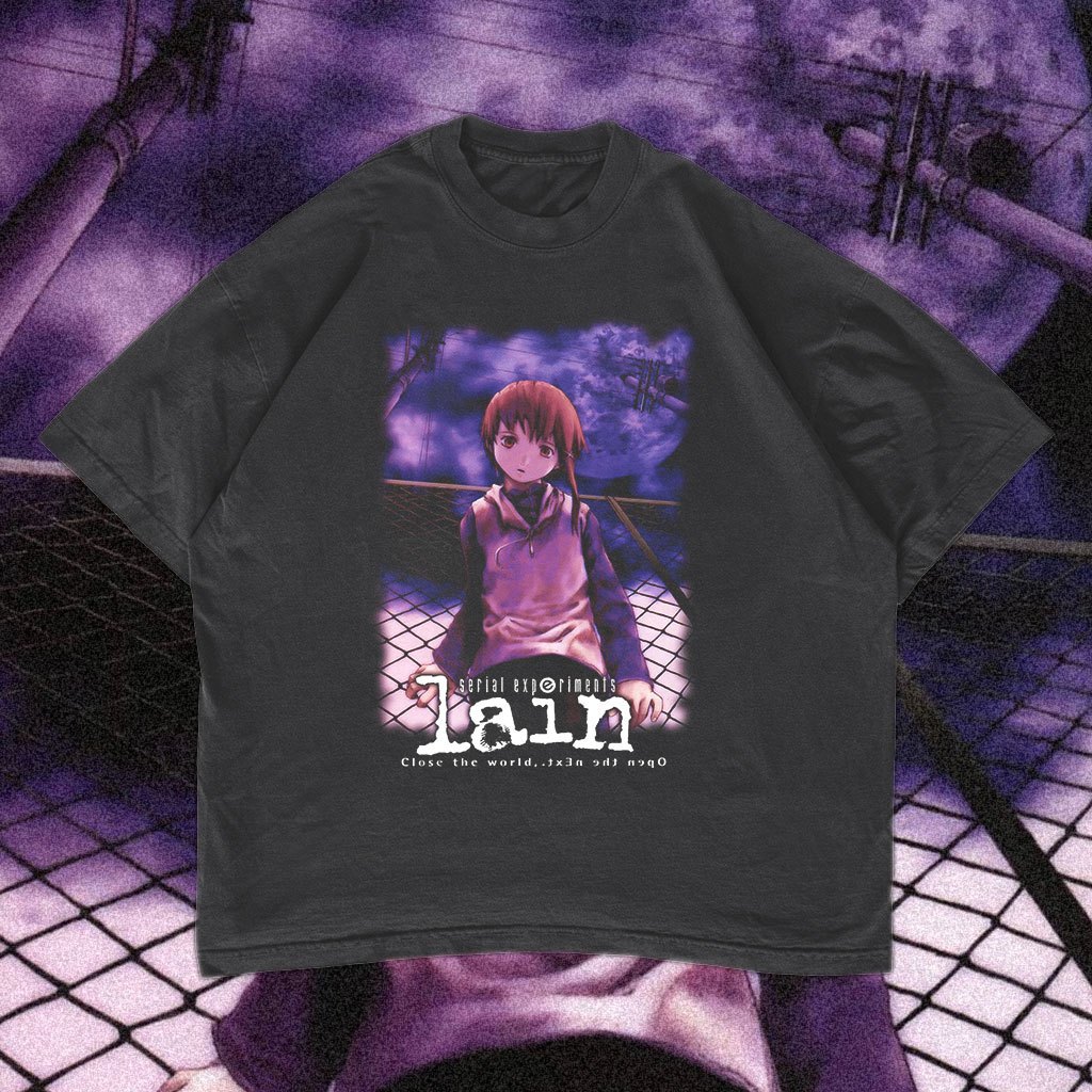 Serial Experiments Lain Oversized T-shirt Kaos Anime