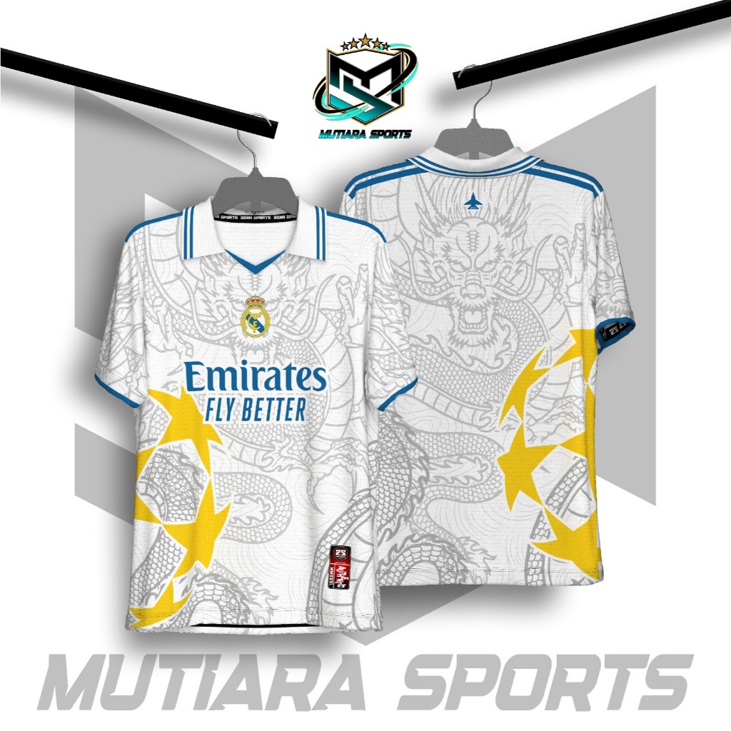Jersey Retro Fantasy bola Fans Terbaru Real Madrid Version Full Printing Unisex