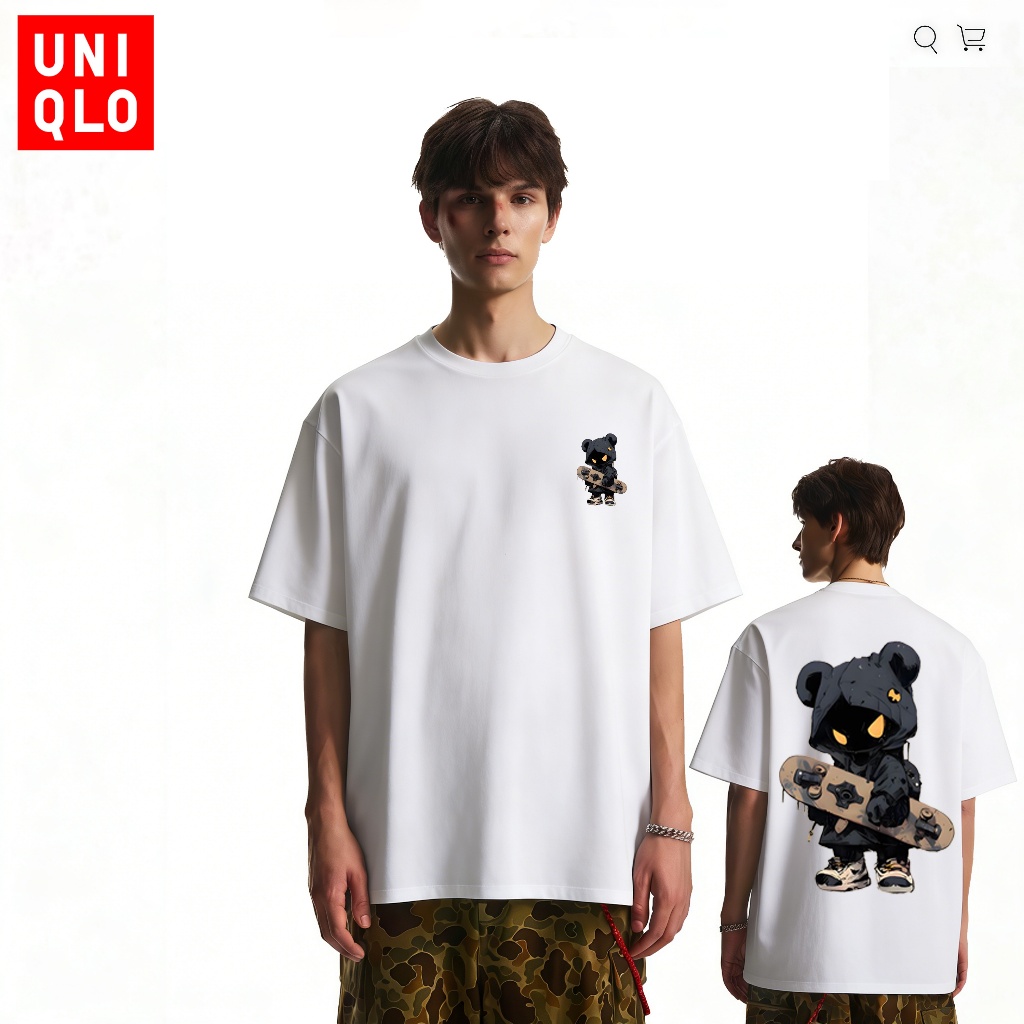 Kaos Distro Pria Uniqlo Skateboard Hip Hop Graphic Tee Kaos Gengar Grafiti Outelts Kapas  Kaos Atasa