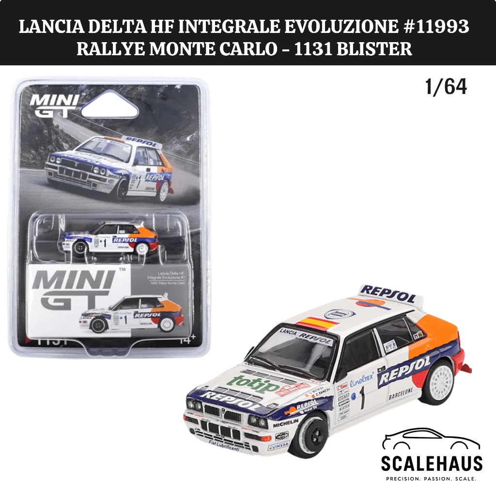 MINIGT 1131 Lancia Delta HF Integrale Evoluzione #11993 Rallye Monte Carlo Blister
