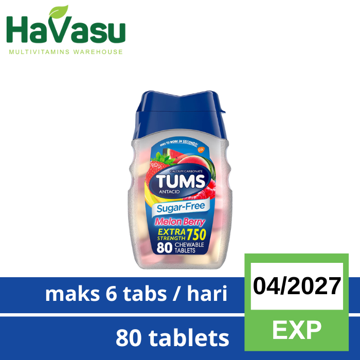 Tums Sugar Free Asam Lambung Maag Gerd Gas Relief