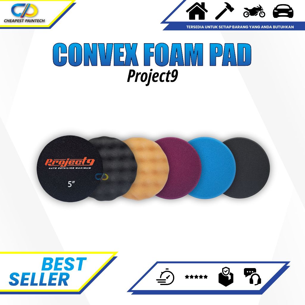 PROJECT 9 PREMIUM FOAM PAD BUSA POLES RUPES POLISHING