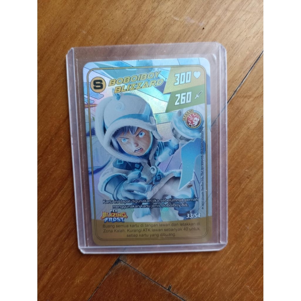 Kartu Boboiboy Blizzard pek Blazing Frost