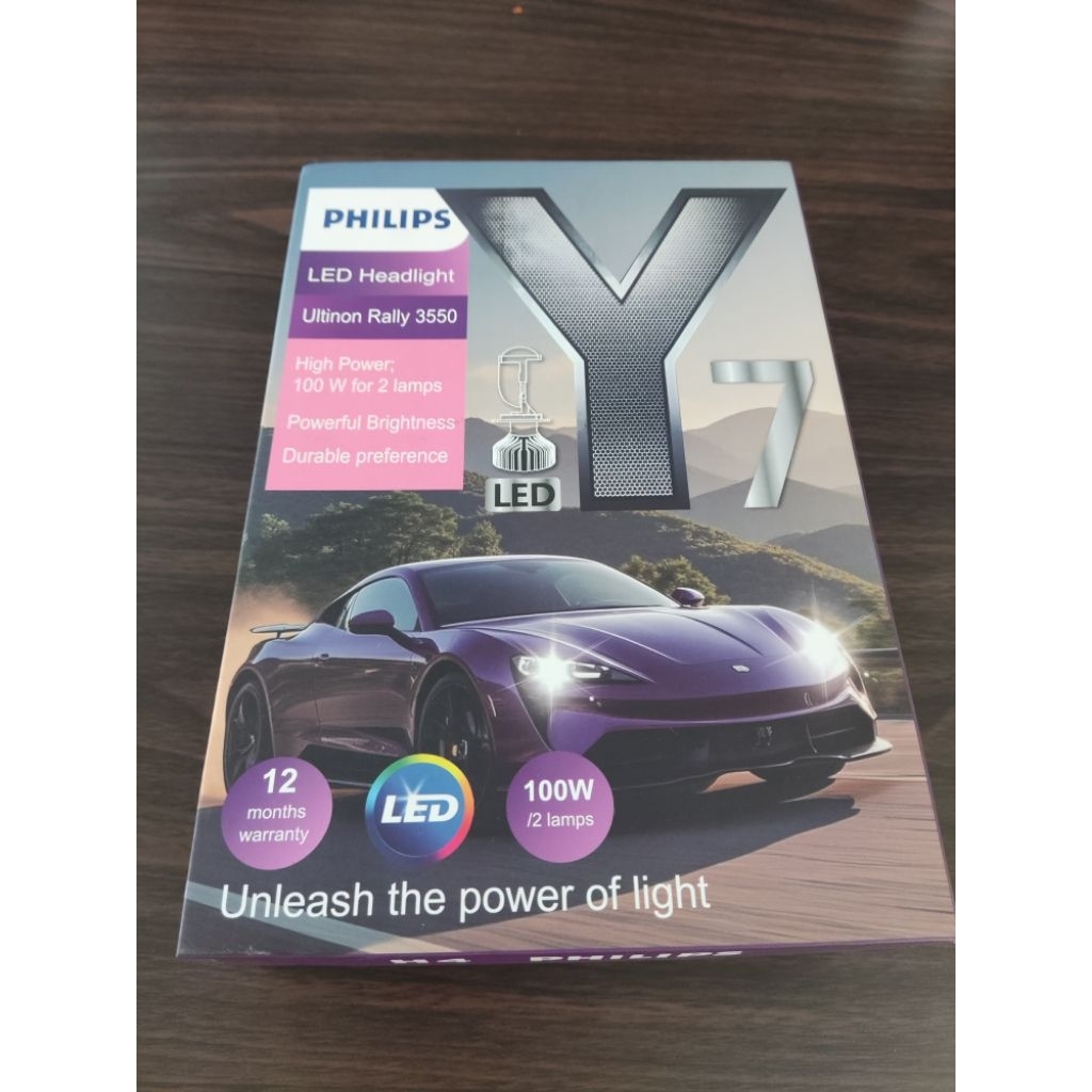 Philips LED Ultinon Rally H4 Y7D 100 watt Lampu Mobil