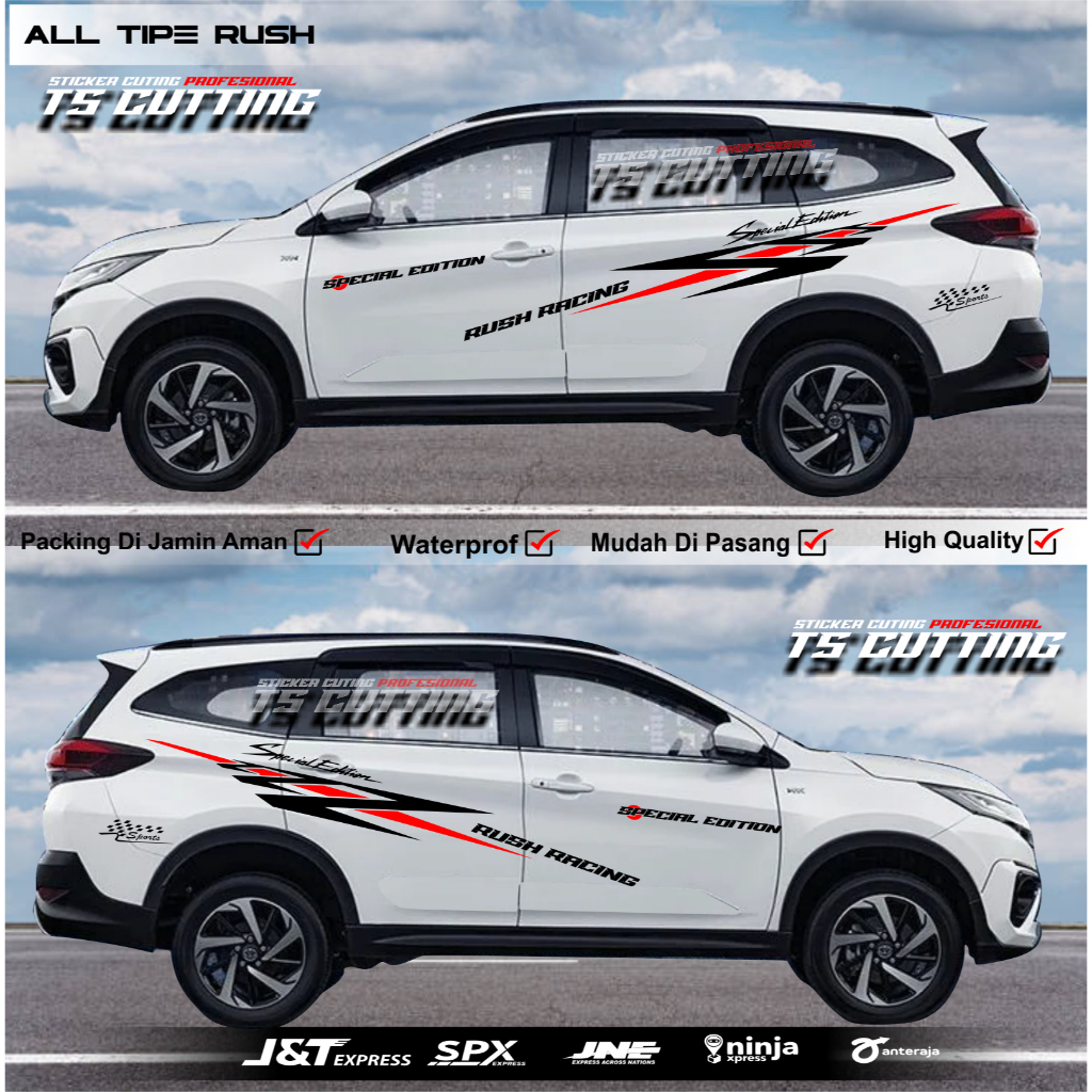 Sticker special edition mobil rush gr sport cuting stiker unevesal mobil rush sport