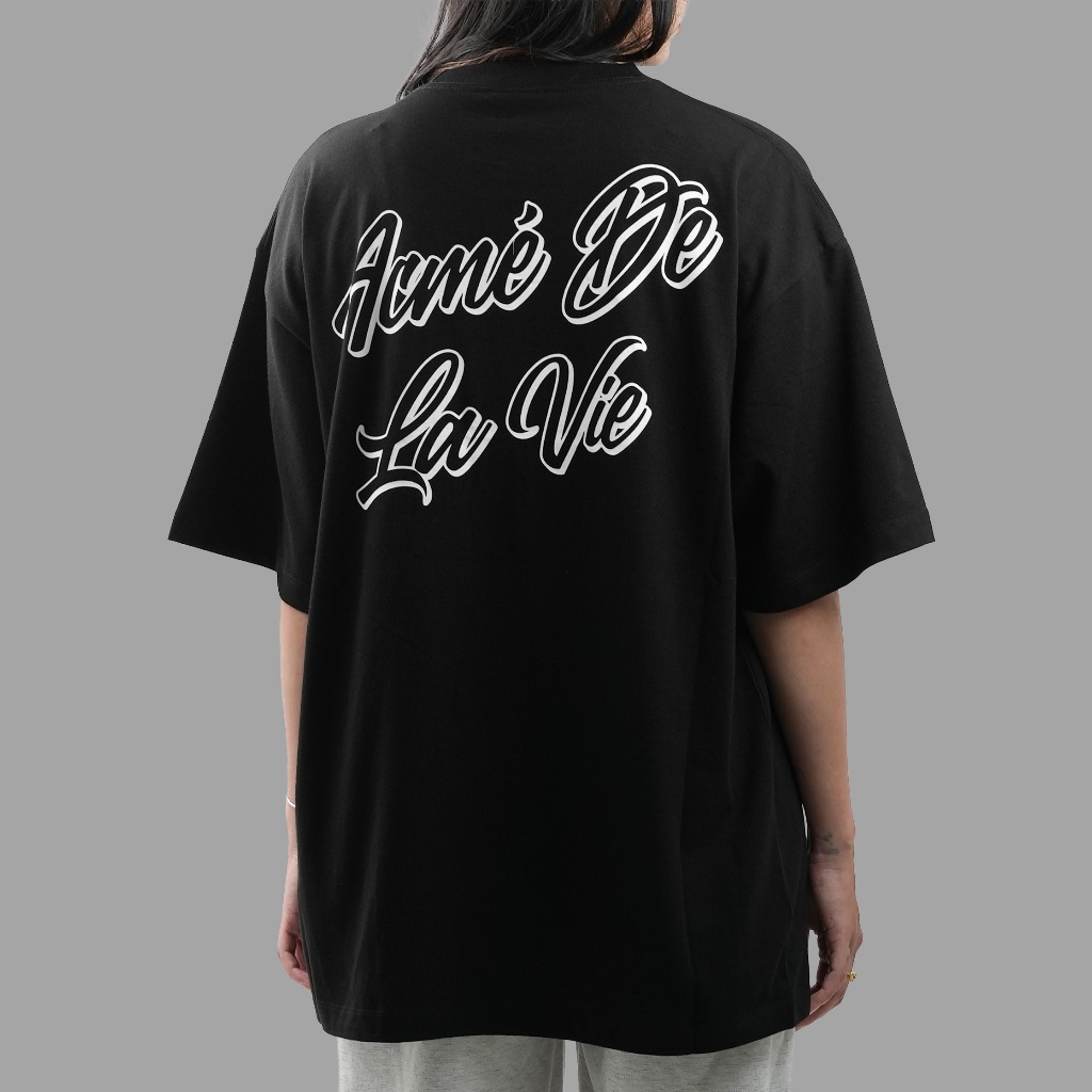 ADLV Script Logo Print Black Tee