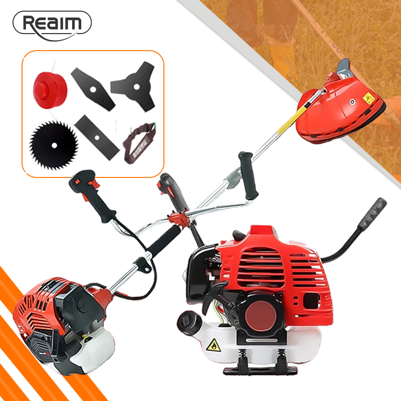 REAIM Mesin Potong Rumput 2/4-Tak Arit Rumput Mesin Rumput Alat Pencabut Rumput Alat Potong Rumput
