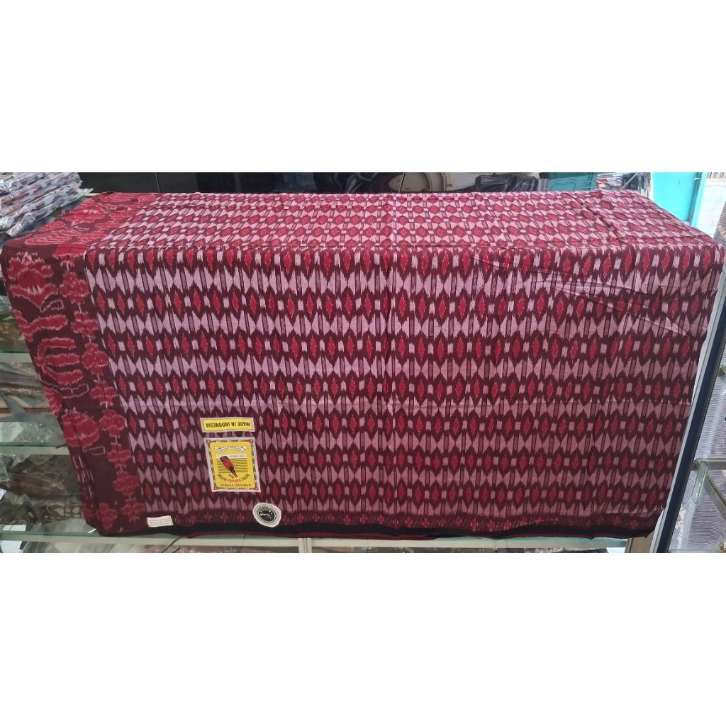 Sarung Goyor Botol Suheb Super Cap Sahara Warna Merah Jumbo Export Quality Asli Adem Kerajinan Wanar