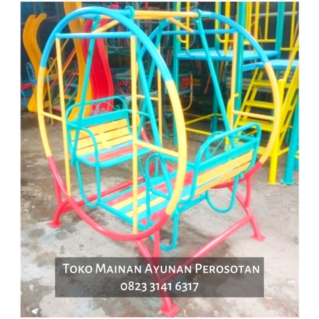 Ayunan Bulat - Ayunan Bangku - Ayunan Kursi - Bangku Taman Ayunan - Kursi Taman Ayunan - Ayunan Tera