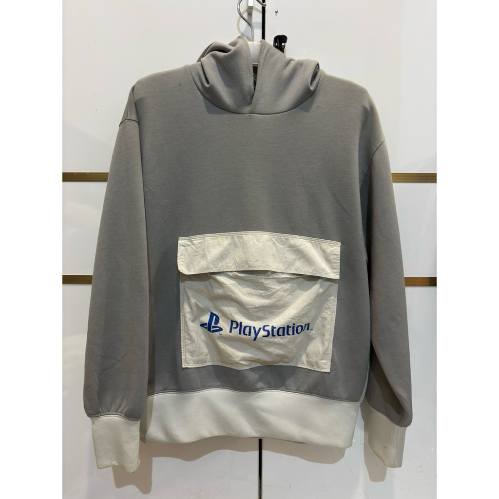 Jaket hoodie GU x Playstation grey