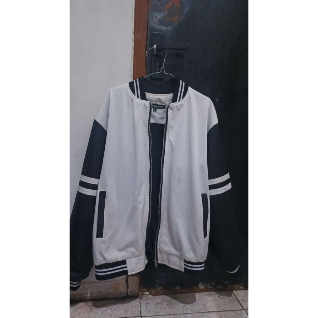 [preloved]jaket semi kulit bagian lengan