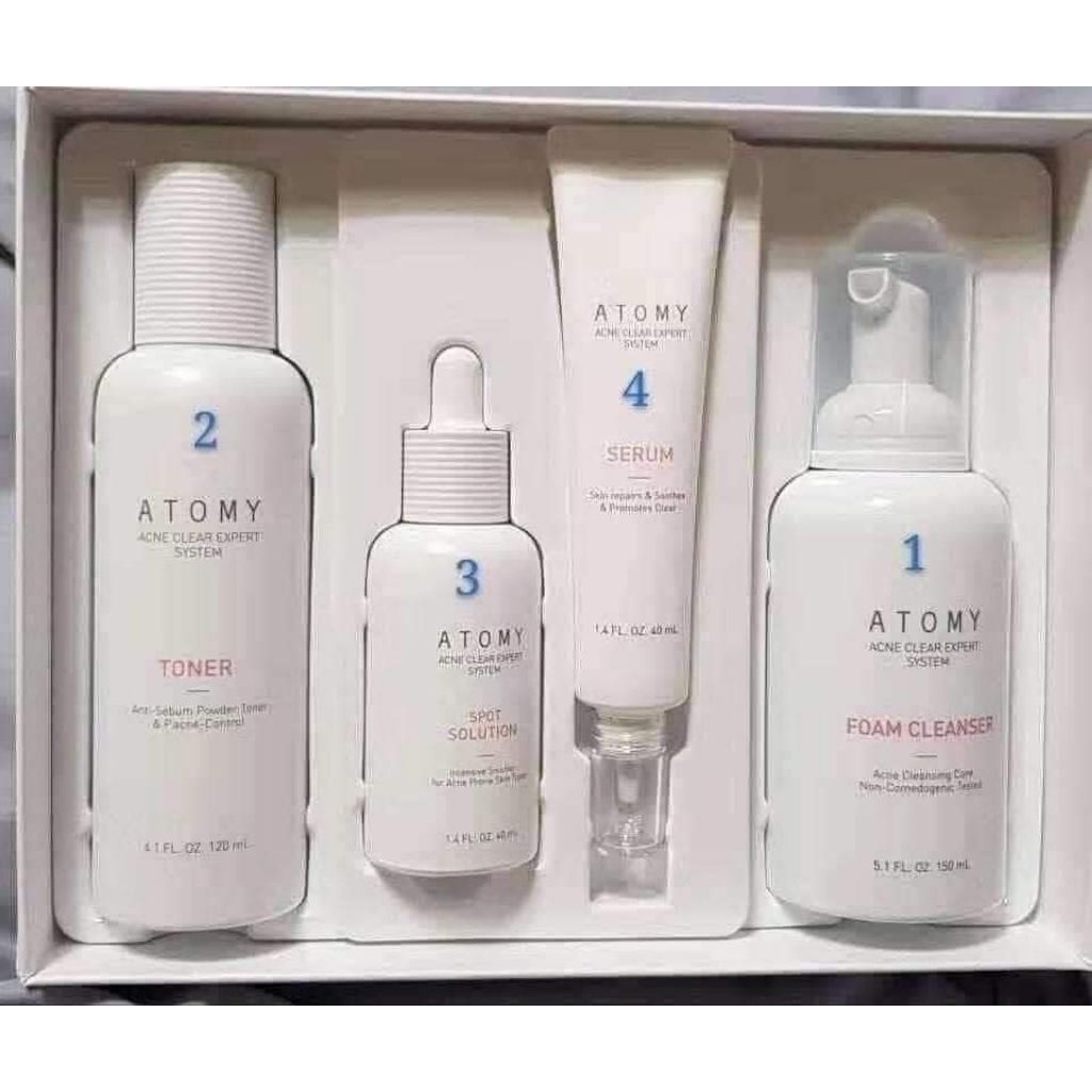 Ready Atomy ACNE CLEAR EXPERT SYSTEM 4 Set Perawatah Kulit JERAWAT Ori Korea