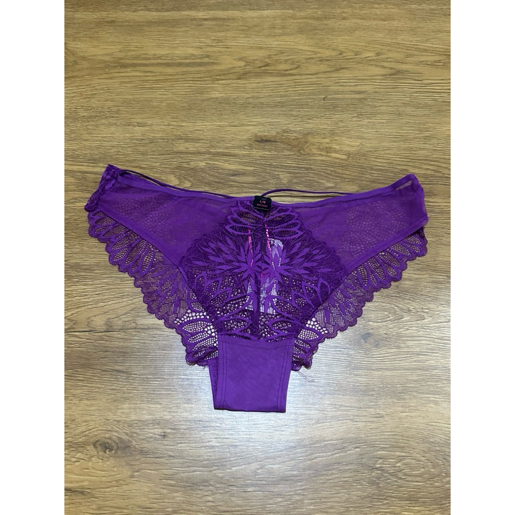 La senza Diva Mini Cheeky Desert Flower Sparkling Grape Panties Lasenza Purple Sexy Lace Panty Celan