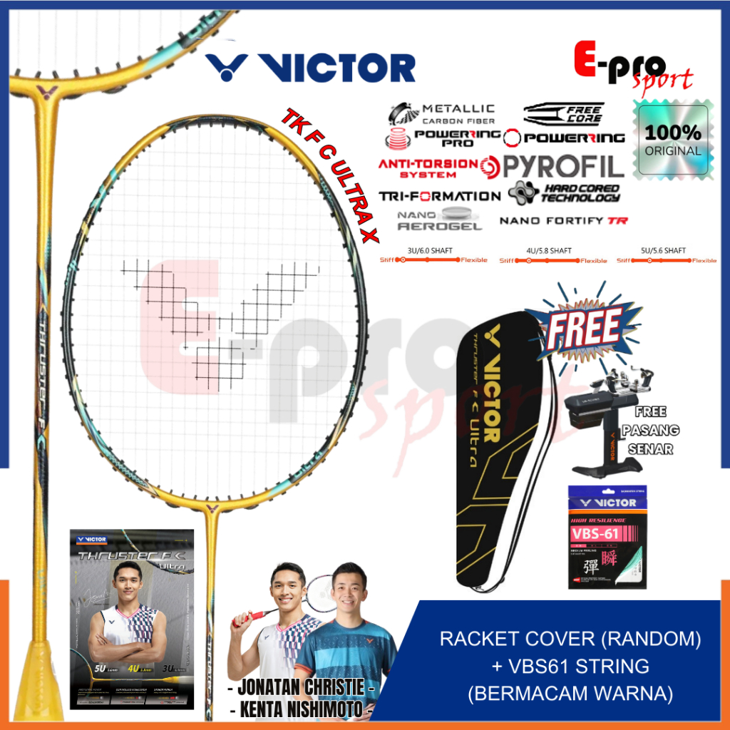 NEW  Raket Badminton Victor Thruster F Ultra C X / TK Falcon Ultra / TK-F Ultra Jonatan Christie Bul
