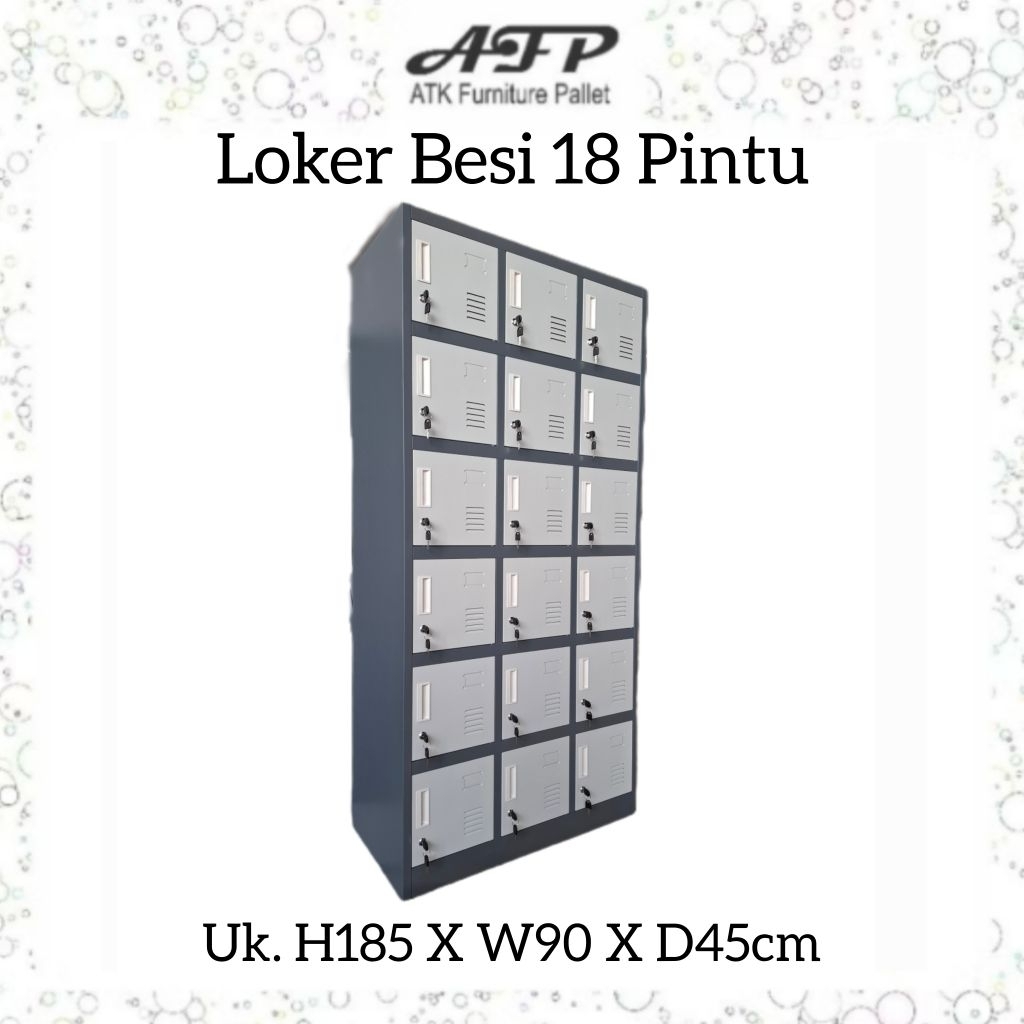 Lemari Loker Besi 18 Pintu