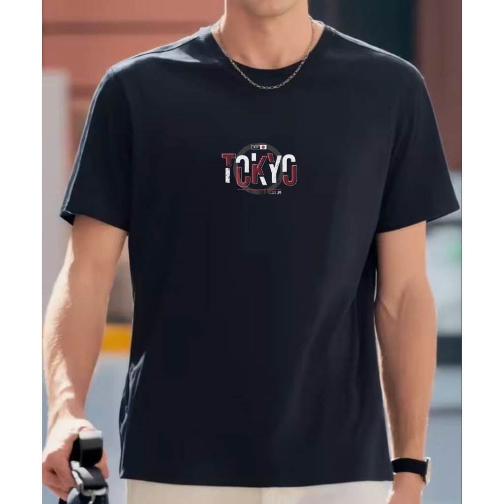 baju kaos pria wanita Tokyo lengan pendek baju kaos bahan adem dan nyaman bajukaos pria t-shirt sabl