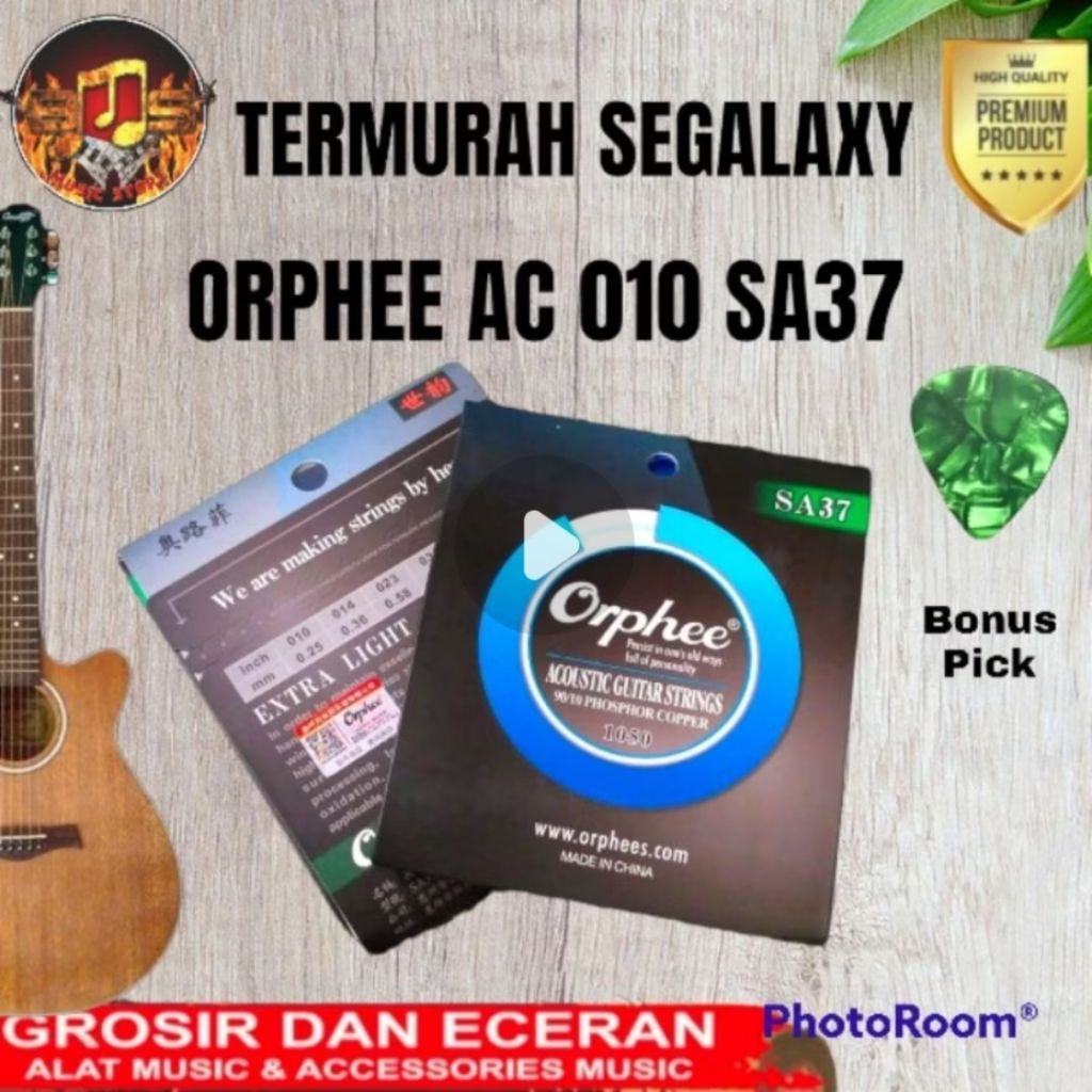 Senar Gitar Orphee SA37 Senar Gitar Orphee SA38Senar Gitar Akustik Orphee 010 dan 011