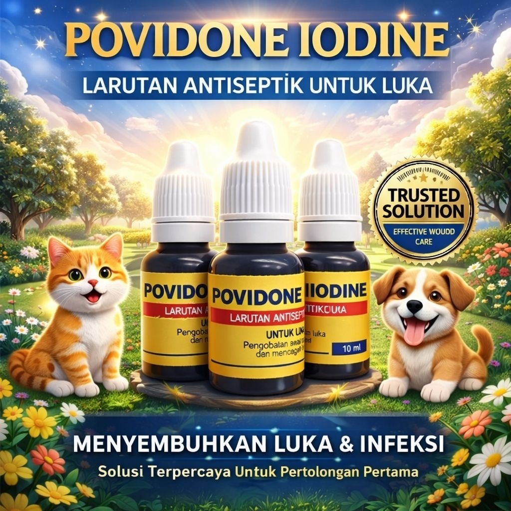 OBAT MERAH - Obat Luka Berdarah Obat Anti Infeksi Kucing Anjing Kelinci Obat Cepat Kering Luka